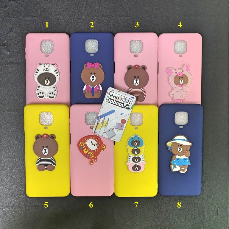 Ốp lưng Xiaomi Redmi Note 9s - Note 9 Pro - Note 9 Pro Max hình Gấu Nâu