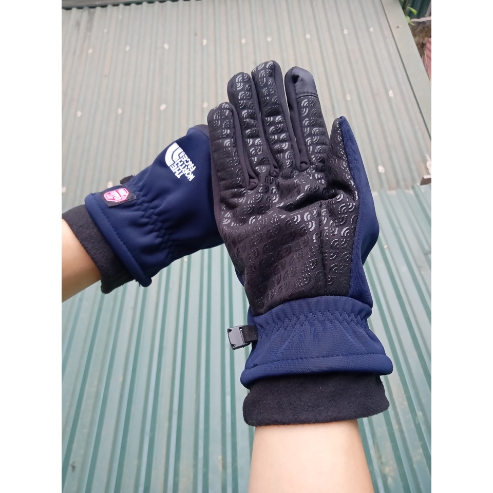 Găng tay nam nữ chống nước The North Face ấm cảm ứng điện thoại 2 lớp giữ ấm