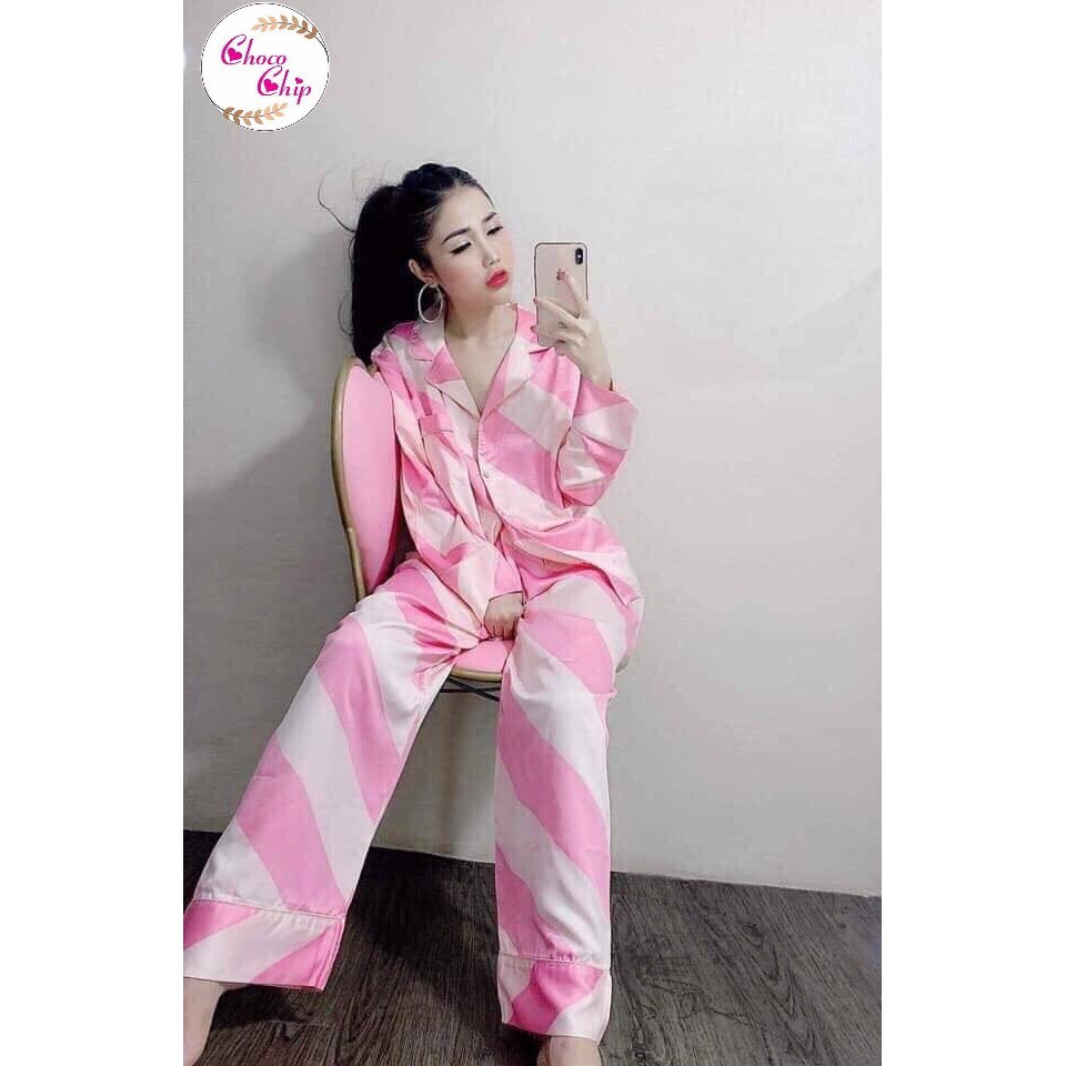 Pijama Lụa Đẹp|Đồ Ngủ Cao Cấp Chất Mềm Mịn Mã PI 9494 - Chocochip Shop