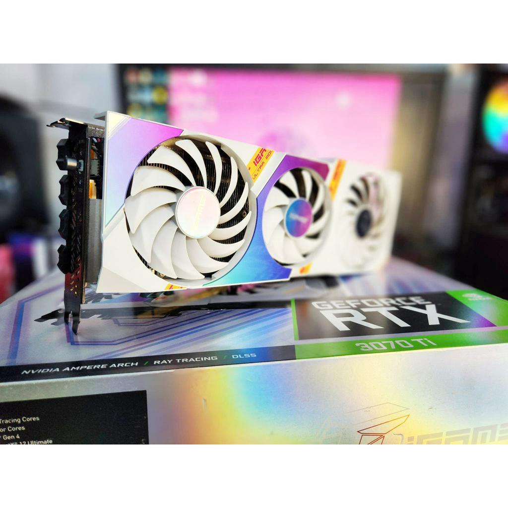 Card màn hình Colorful iGame RTX 3070 ti Ultra White OC 8G 3 Fan Cũ còn bảo hành hãng 10.2024