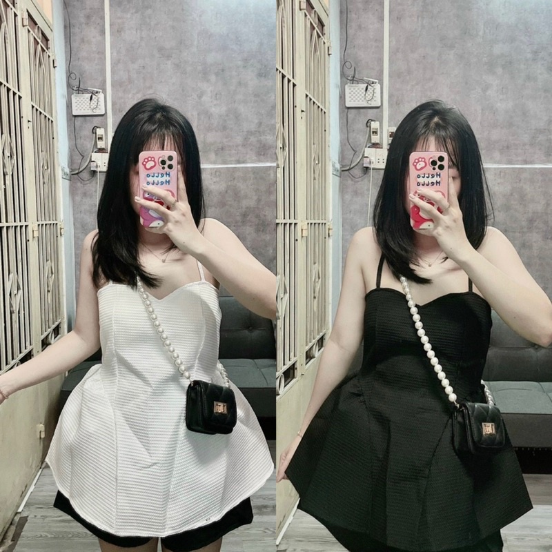 Áo 2 dây xốp xoè siêu xinh Ảnh thật cuối