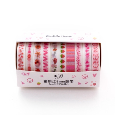 Set 10 băng dính giấy họa tiết TONE 8mm*2m (washi tape)