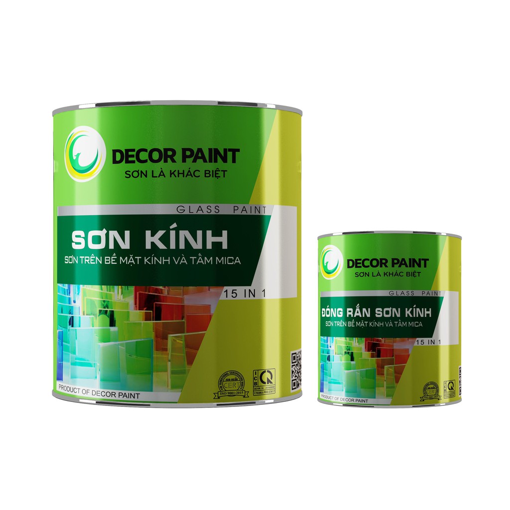 Sơn kính màu xanh lá chống trầy xước, không bong tróc Decor Paint