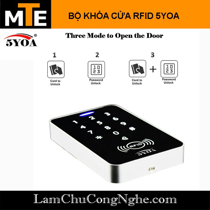 Bộ điều khiển khóa cửa RFID 125KHZ 5YOA tặng kèm 2 thẻ