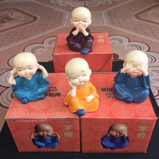 Bộ tượng 4 Không - không nghe- không nói - không nhìn- không làm điều xấu