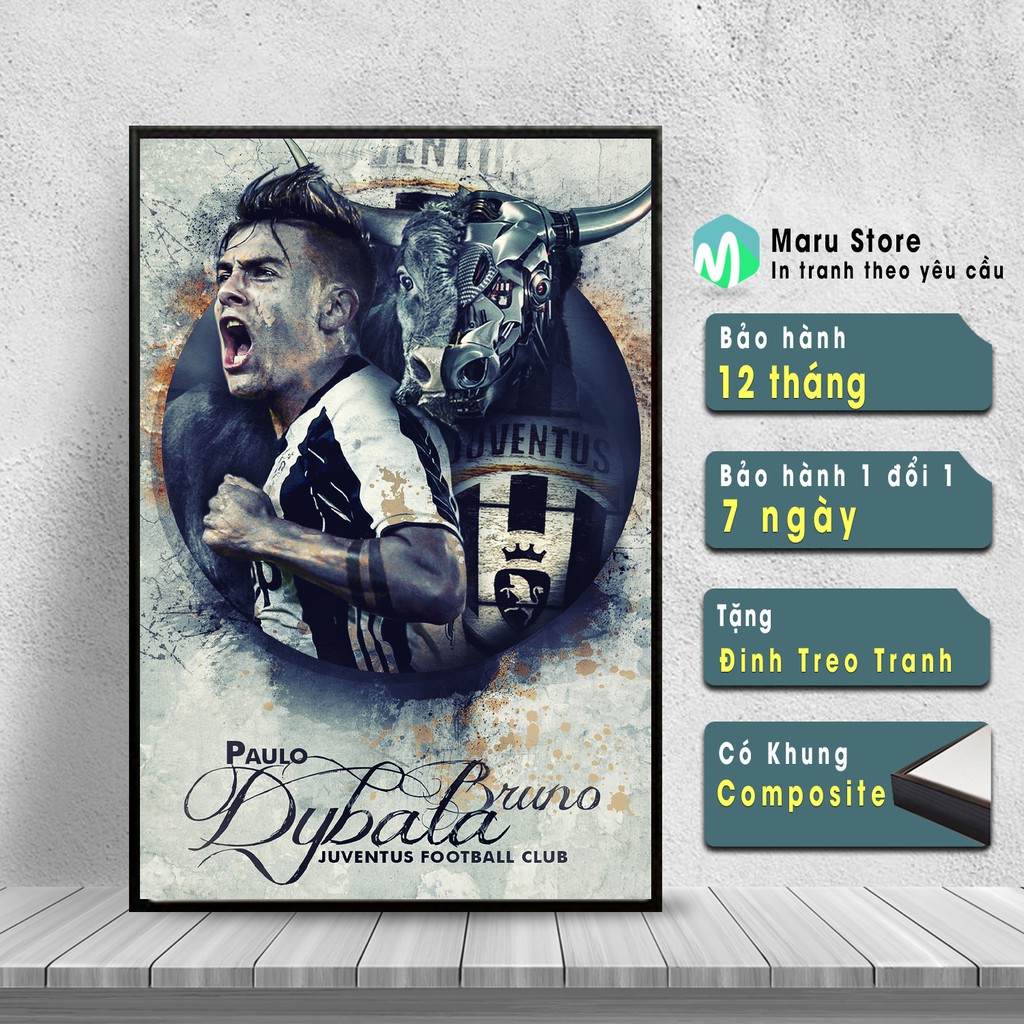 Tranh Canvas Dybala, Có Khung, Trang Trí Phòng Net