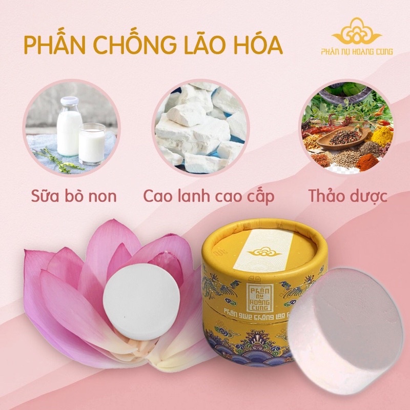 Phấn chống lão hoá Phấn Nụ Hoàng Cung màu da (dạng nén tròn) 25gr