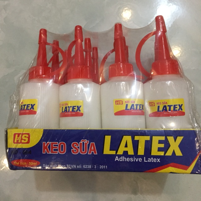 12 chai keo sữa LATEX