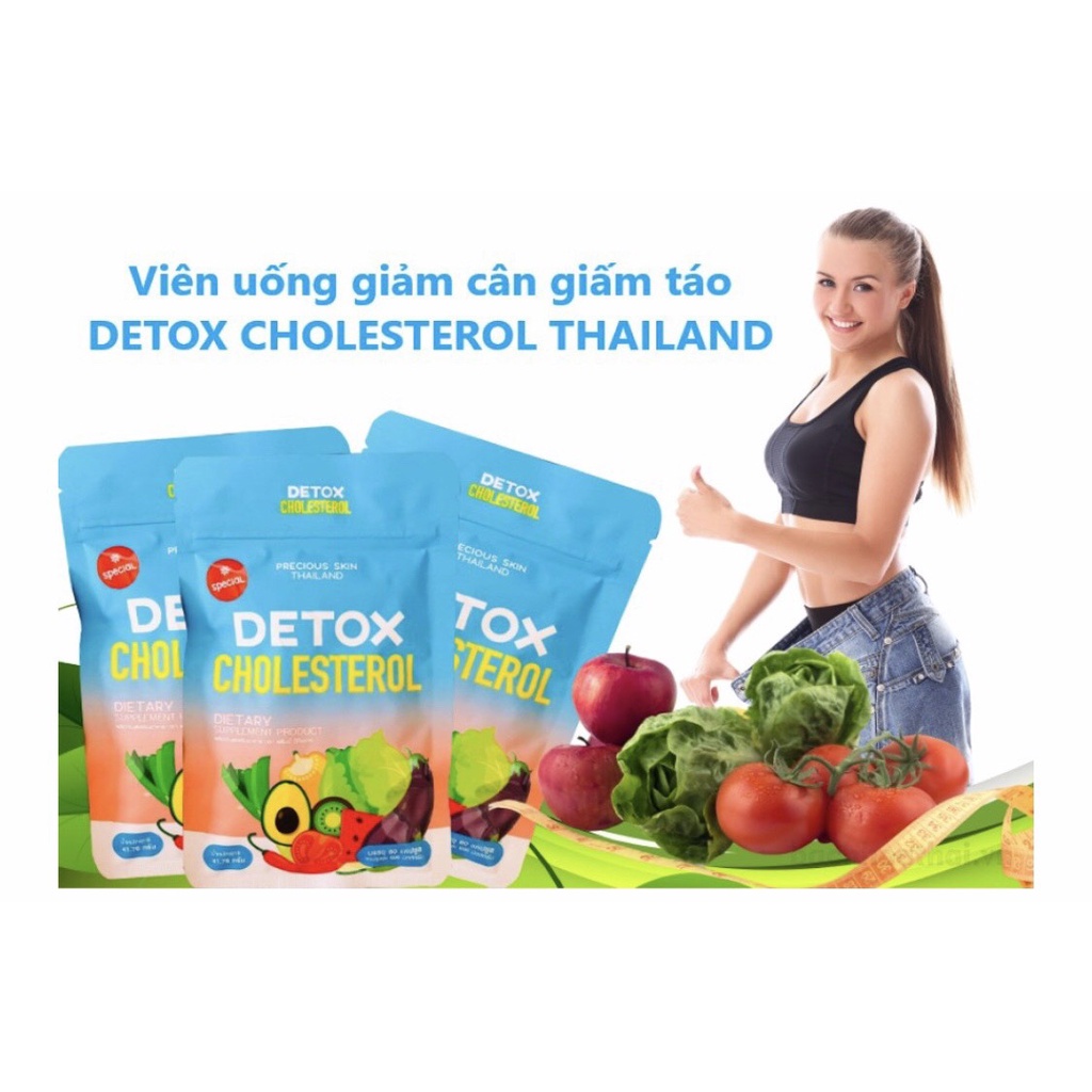 60 viên khử mỡ giảm cân giấm táo