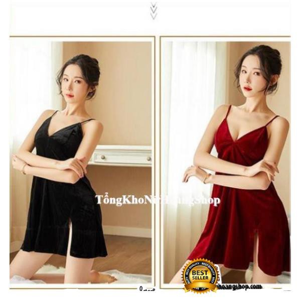 [Chuẩn Dáng - Vải Mềm Mịn]🌹CỰC HOT 🌹 váy ngủ nhung đẹp -đầm ngủ gợi cảm cao cấp B1029 | BigBuy360 - bigbuy360.vn