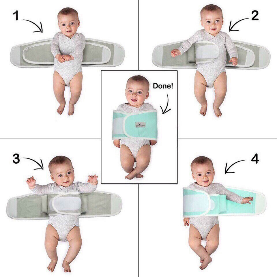 Ủ (kén) Quấn Tay ANHA&amp;EVE Chống Giật Mình Cho Bé Sơ Sinh Giúp Bé Ngủ Ngon Giấc Babibu - UQTA