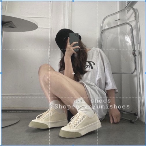[LOẠI 1] Giày thể thao nữ đế bằng bánh mì basic độn đế 4cm vải canvas bata mới hot phong cách retro ulzzang đẹp cá tính
