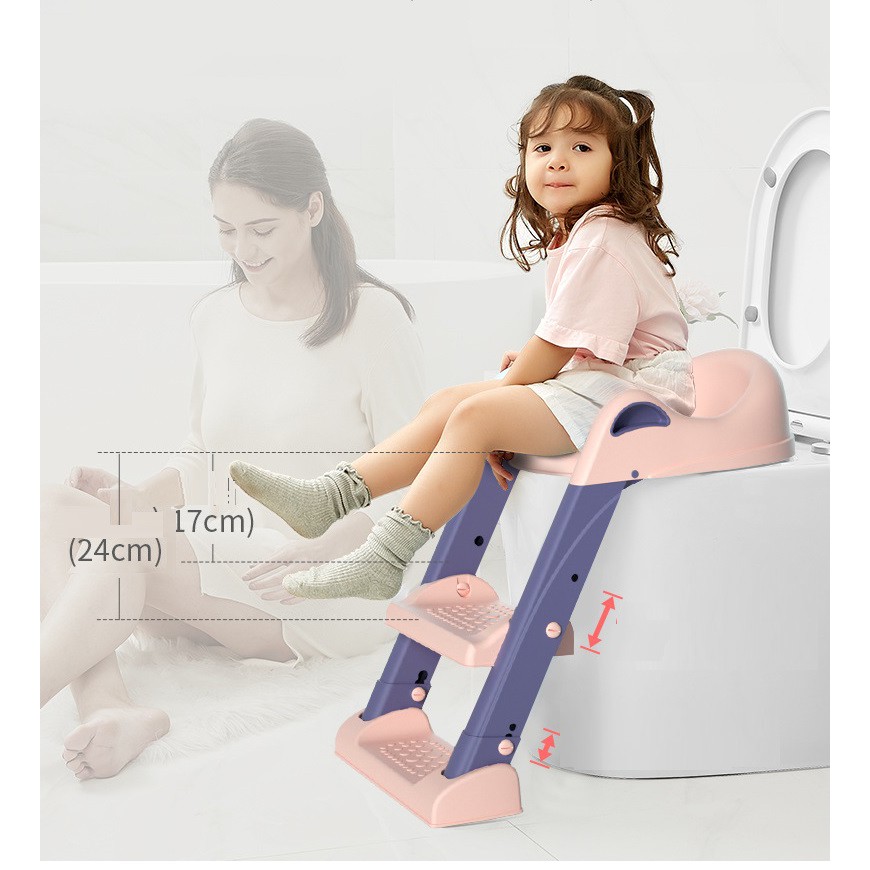 Thang đệm toilet cho bé, có thể gấp gọn, dùng cho bé từ 18 tháng trở lên