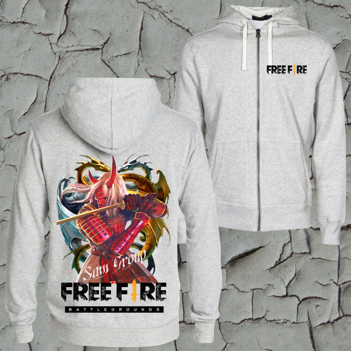 Áo Khoác Free Fire Xám - Quỷ Kiếm