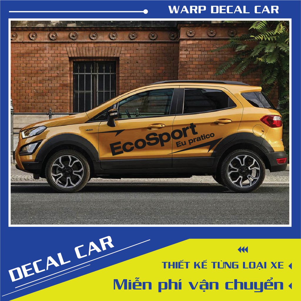 Tem xe ford ecosport dán 2 bên sườn - tem xe ô tô giá rẻ