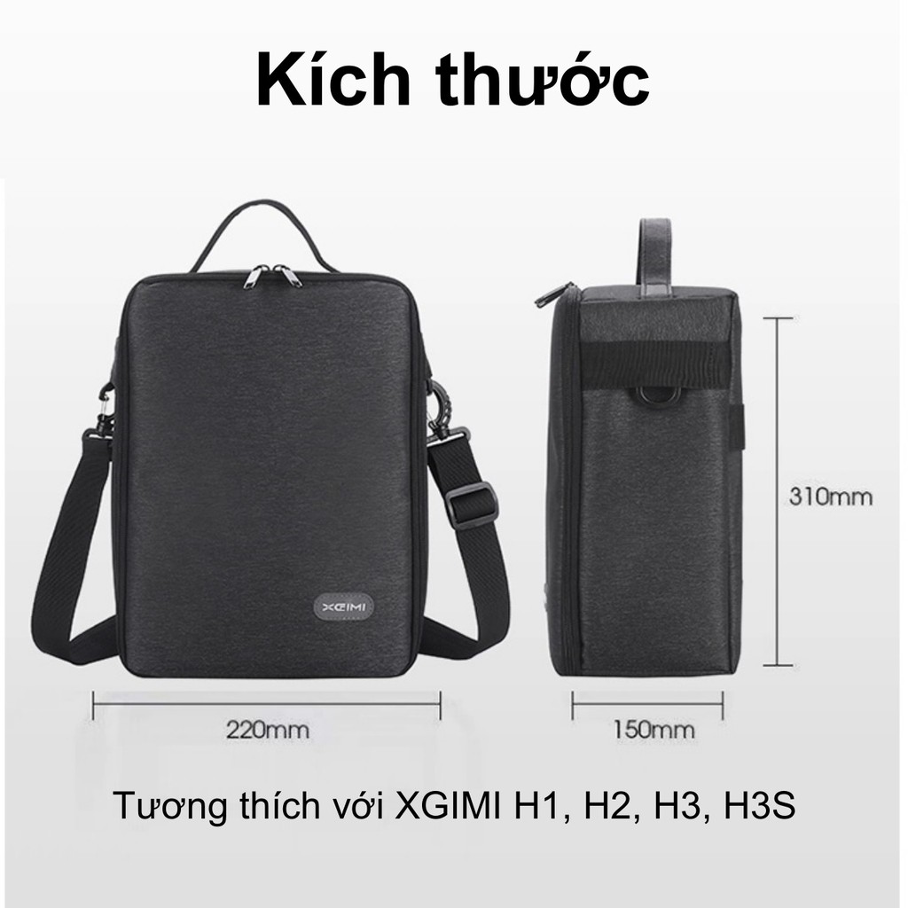 Túi đựng chống shock máy chiếu XGIMI H1, H2, H3, H3S - phù hợp cho các chuyến công tác, du lịch dài ngày