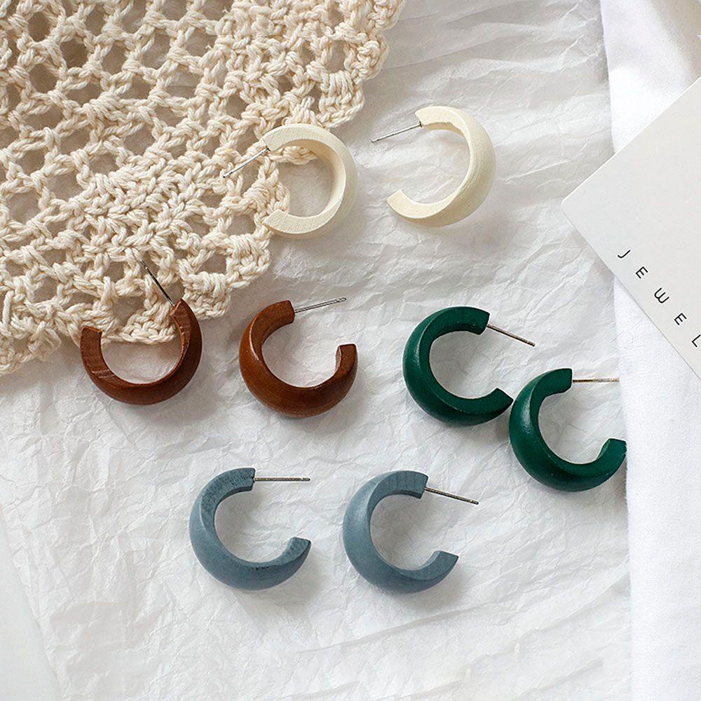 Bông Tai Dạng Vòng Hình Mặt Trăng Lớn Thời Trang Cá Tính