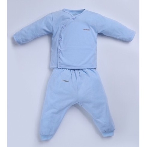 Bộ quần áo bé trai gái sơ sinh dài tay vạt chéo cotton UNCHI LeeLee Kids khuy lệch cho bé 3 4 5 6 7 8 9 kg - 2X MART