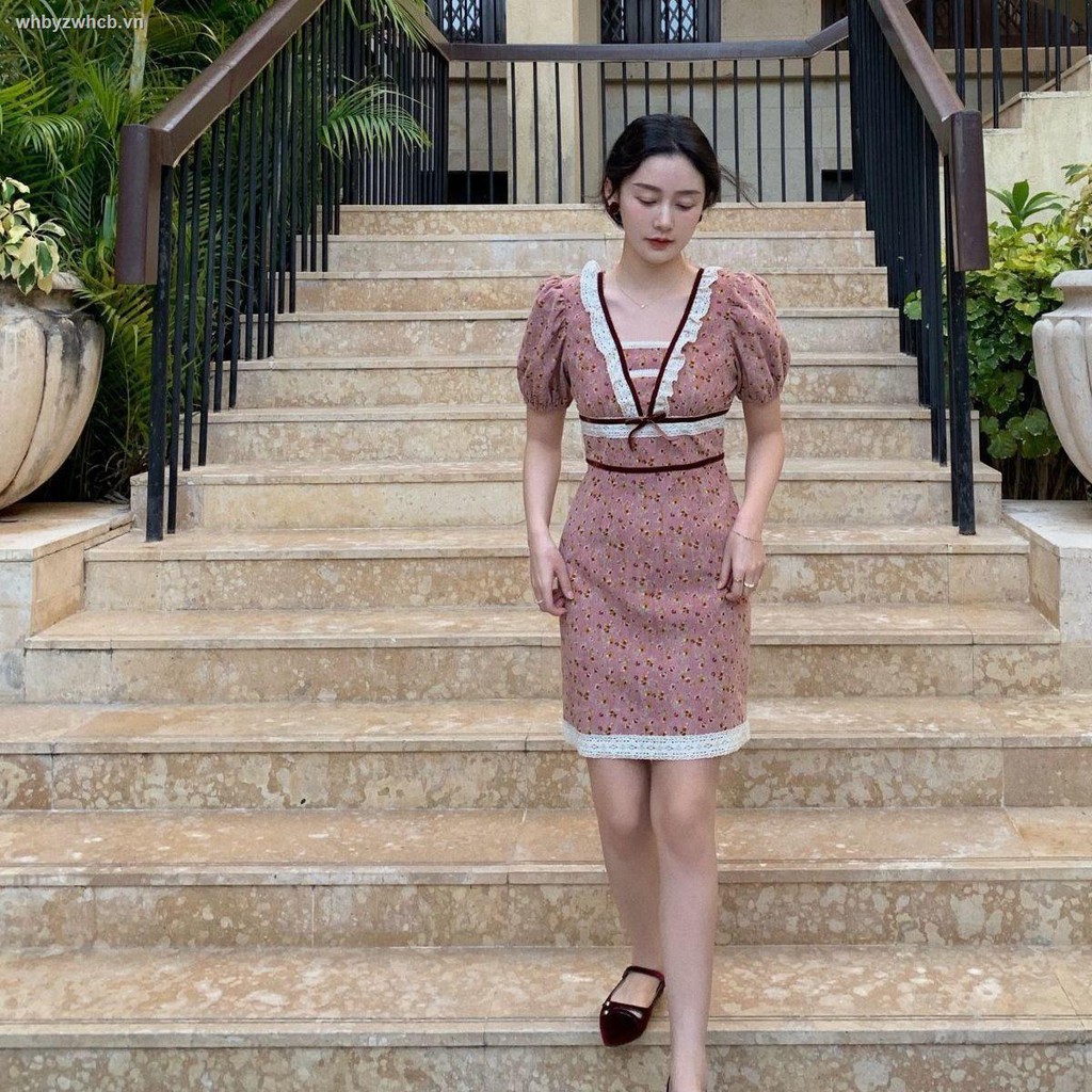 Đầm Thời Trang Cổ Chữ V Tay Phồng Thanh Lịch Cho Nữ 2021 | BigBuy360 - bigbuy360.vn
