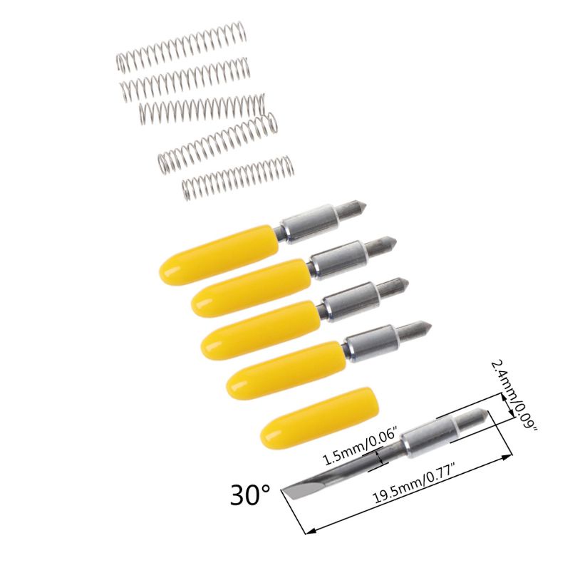Bộ 5 Cái 300 / 30 Inch Đồ Chơi Chất Lượng Cao° 45° 60° Lưỡi Cắt Vinyl Cho Máy Cắt Graphtec CB15U