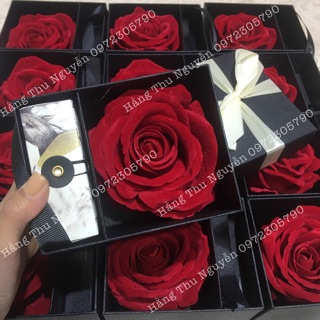 Hộp hoa lụa đựng son