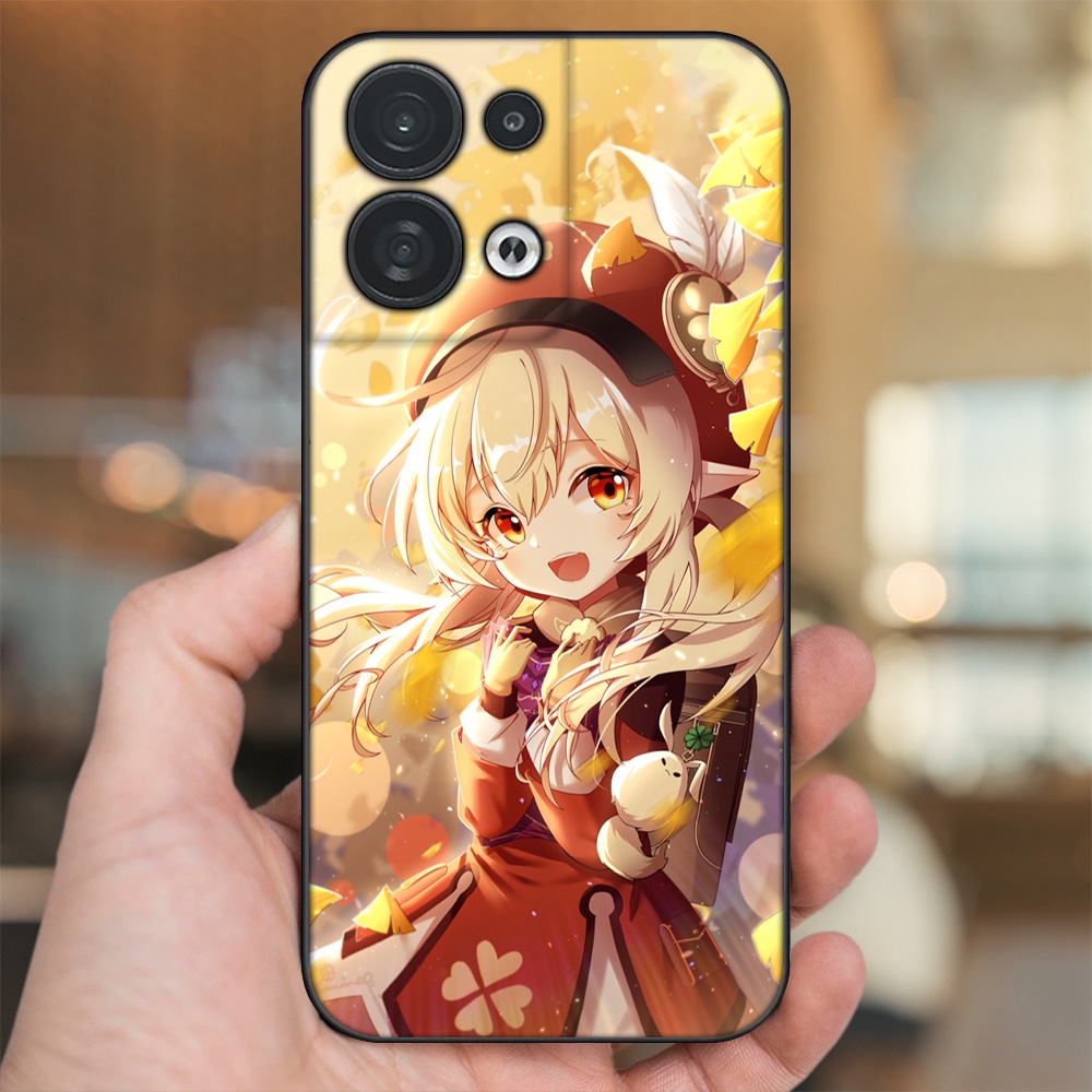 Ốp lưng Oppo Reno 8 5G viền đen in hình Klee Genshin Impact