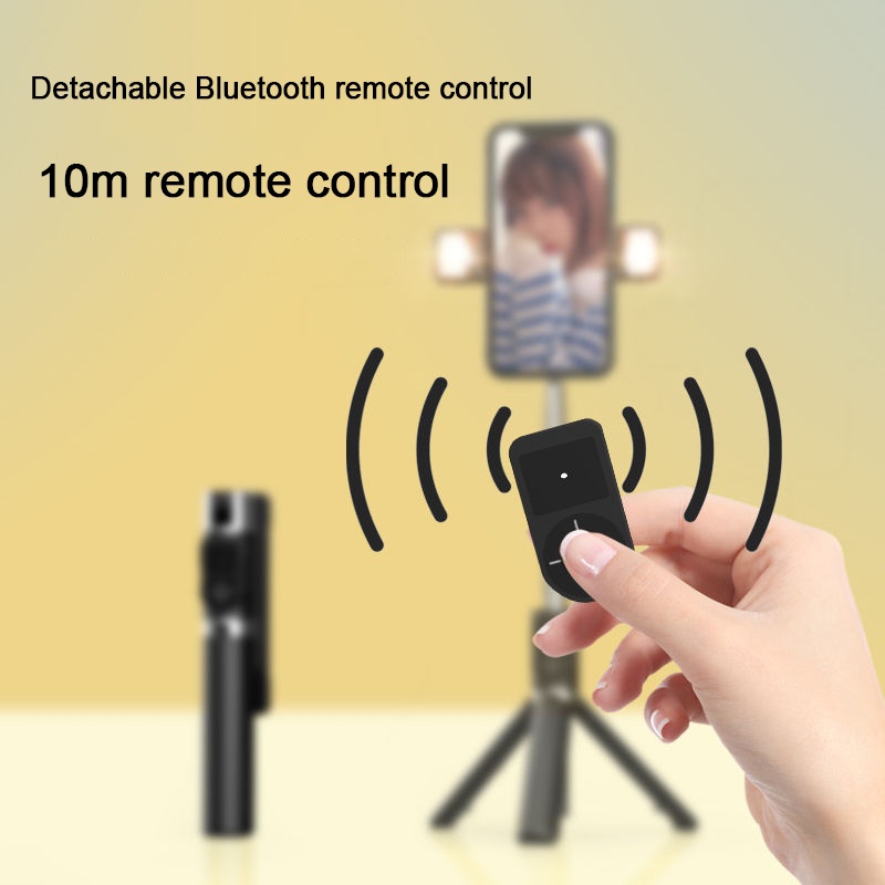 Giá đỡ ba chân dài 1m kèm điều khiển từ xa kết nối Bluetooth không dây dùng chụp ảnh cho điện thoại