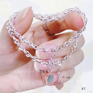 Lắc tay bạc s990 cho mẹ và bé dây đơn