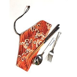 Set túi đựng đũa thìa dĩa inox 304