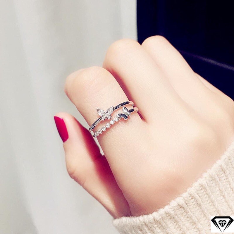 NHẪN BẠC NỮ XINH XẮN HÀNG HOT LINH MIU SILVER
