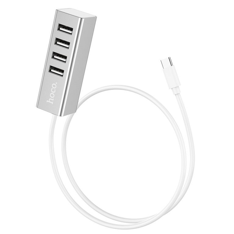 HUB 4 cổng USB Hoco HB1 tương thích cao chất liệu vỏ hợp kim nhôm cao cấp