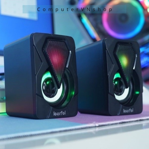Bộ loa máy tính, loa vi tính mini, loa mini YST-1046 Led rgb