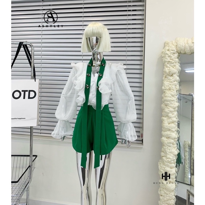 Set Sơ Mi Đính Ong