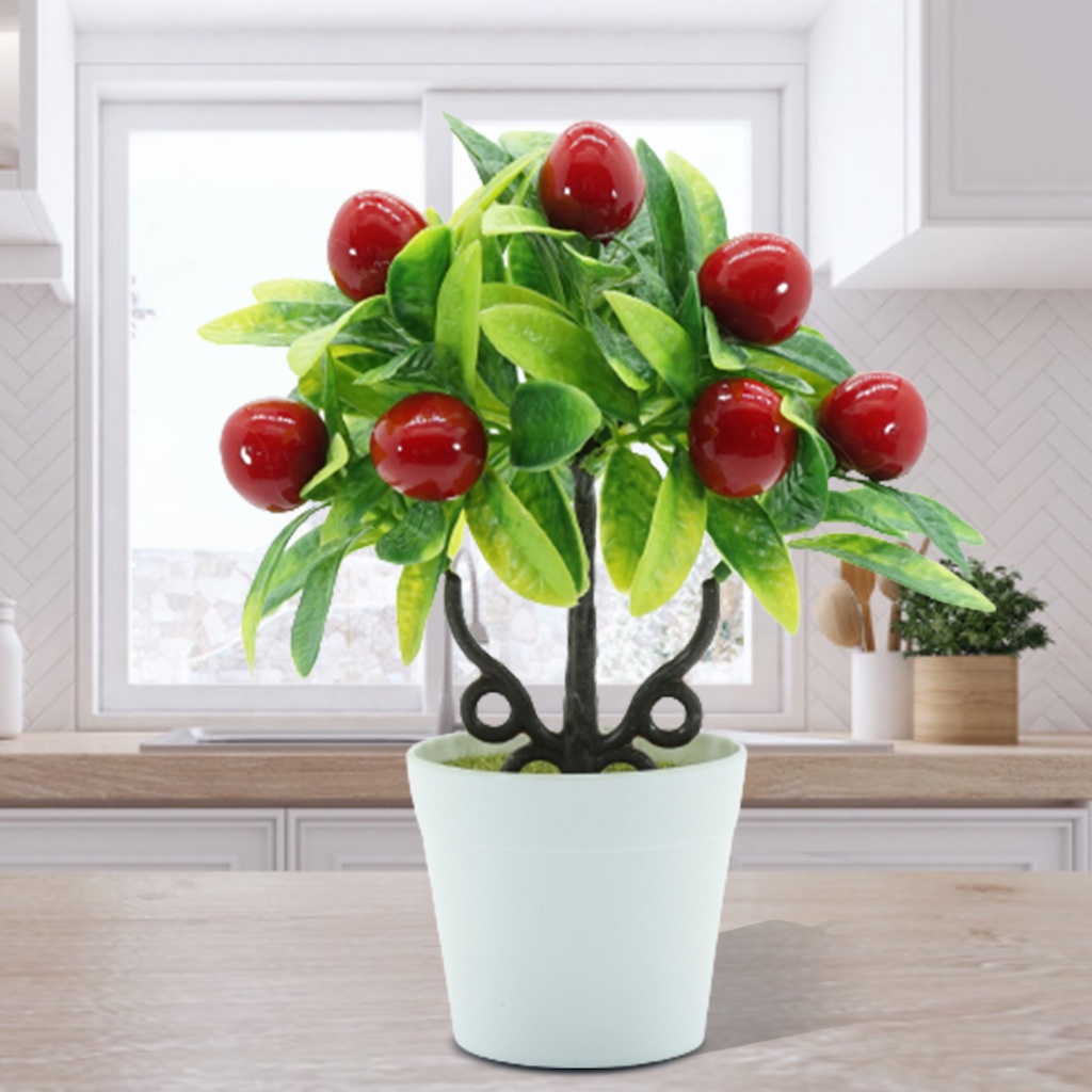 Chậu cây bonsai giả trang trí phòng khách tiện lợi