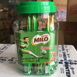 Milo bar 30g /thanh hũ 12 thanh và 24 thanh Date 07/2021