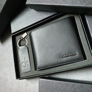 Set ví nam ngang da đẹp xịn kèm móc khóa full box túi giấy hãng