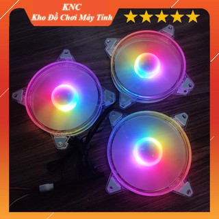 Quạt tản nhiệt Led động, Fan case, Fan Led RGB VIP, led tâm sáng đảo màu, kích thước 12cm