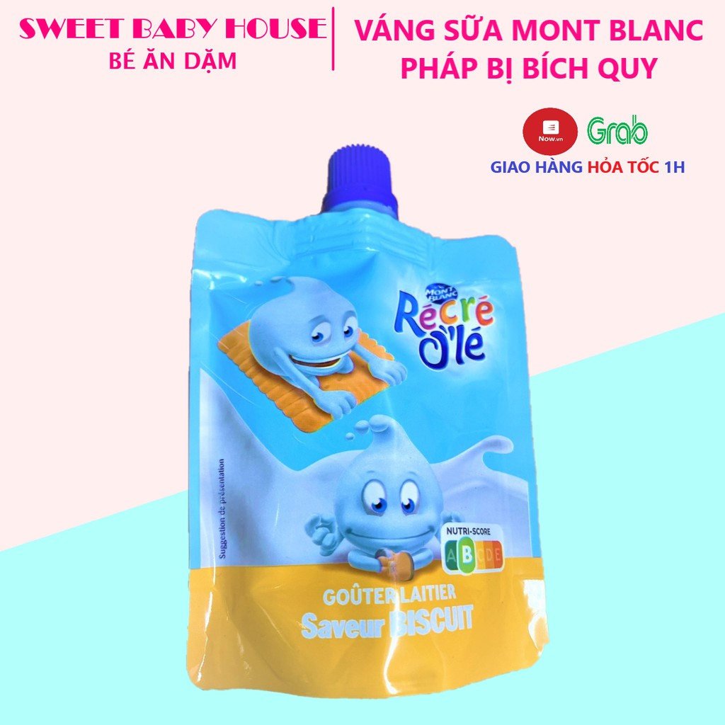 Váng sữa Mont Blanc , Paturages Pháp 85g cho bé ăn dặm từ 6 tháng. Date 5/2022 - Sweet Baby House