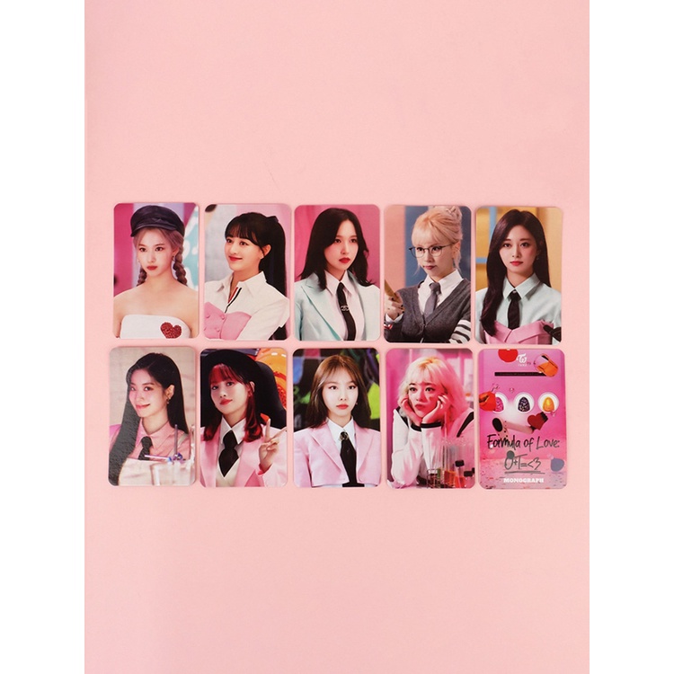 Set 9 Thẻ Hình Các Thành Viên Nhóm Nhạc Kpop TWICE of Love: O+T=&lt;3 Lomo Card