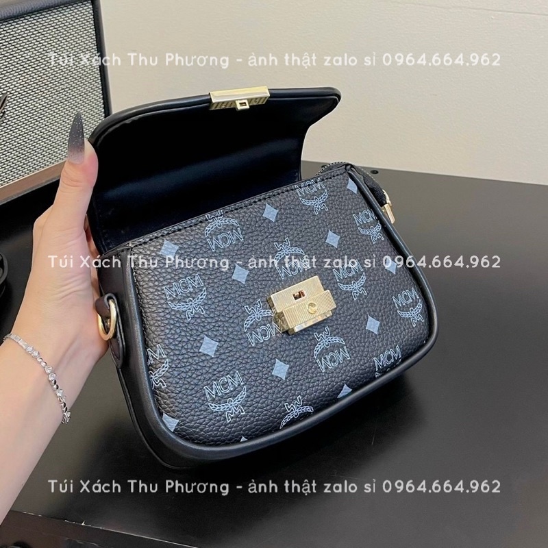 Túi xách quai kiềng có dây đeo chéo hoạ tiết chữ Mc.m siêu sang chảnh cho nữ (cam kết chuẩn ảnh)