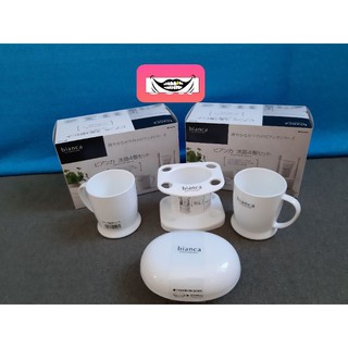 BỘ DỤNG CỤ NHÀ TẮM BIANCA 4 MÓN bằng nhựa xuất xứ Nhật bản.