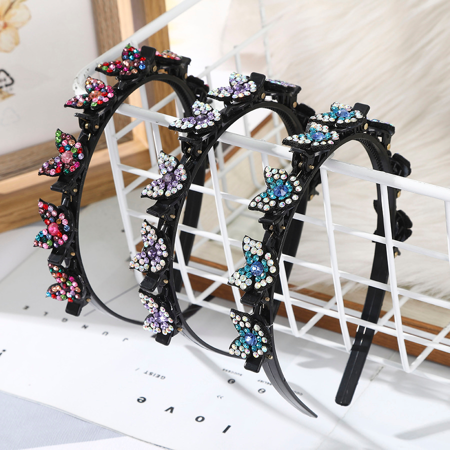 Kẹp Tóc Nhựa Đính Đá / Ngọc Trai / Hoa Phong Cách Hàn Quốc Cổ Điển Cho Nữ