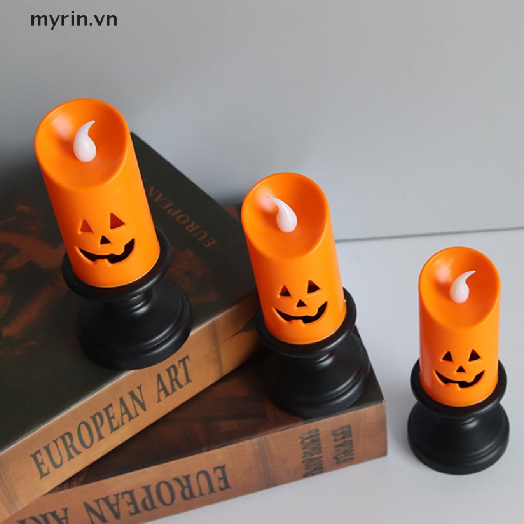 Nến Đèn LED Hình Quả Bí Ngô Trang Trí Halloween