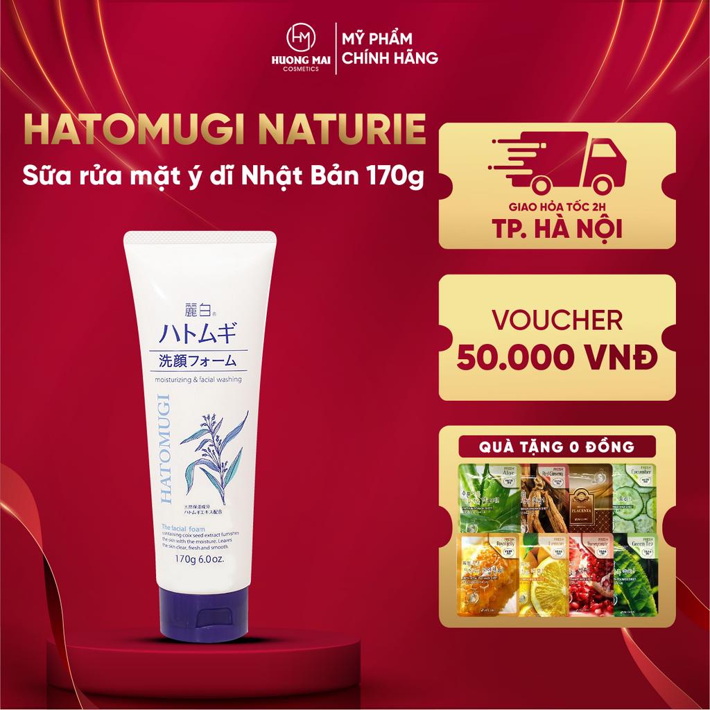 Sữa rửa mặt ý dĩ Hatomugi Naturie Nhật Bản 170g