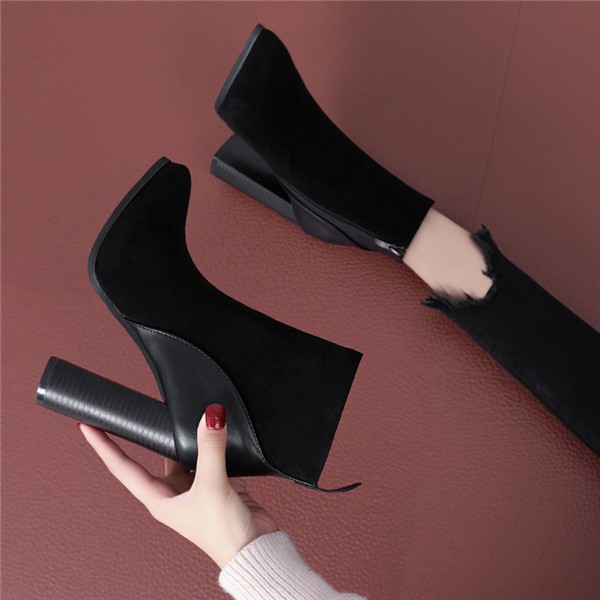 Giày Bốt Nữ Cổ Cao Cao Gót Chống Nước Thời Trang Anh Quốc 2019