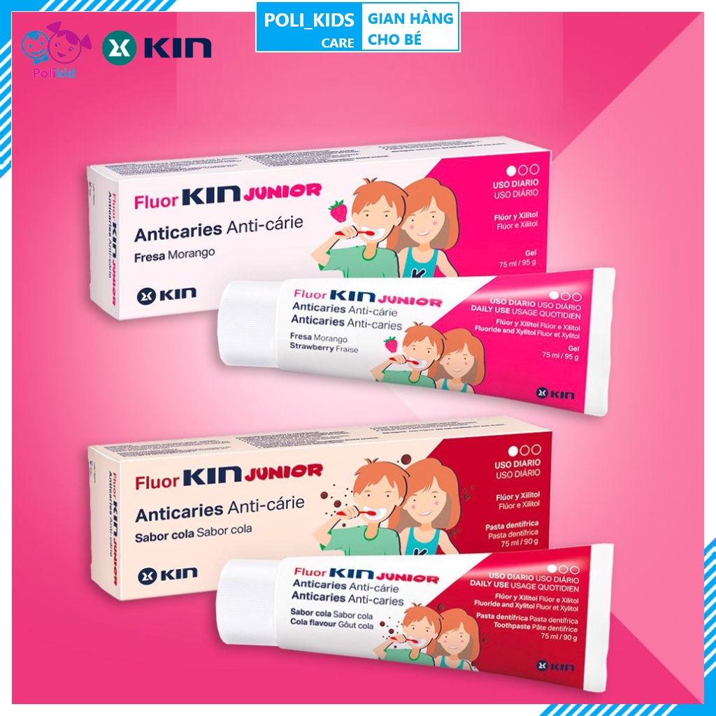 Kem Đánh Răng FLUOR KIN JUNIOR ® 95g - Ngừa Sâu Răng Cho Trẻ Em Từ 6 Tuổi