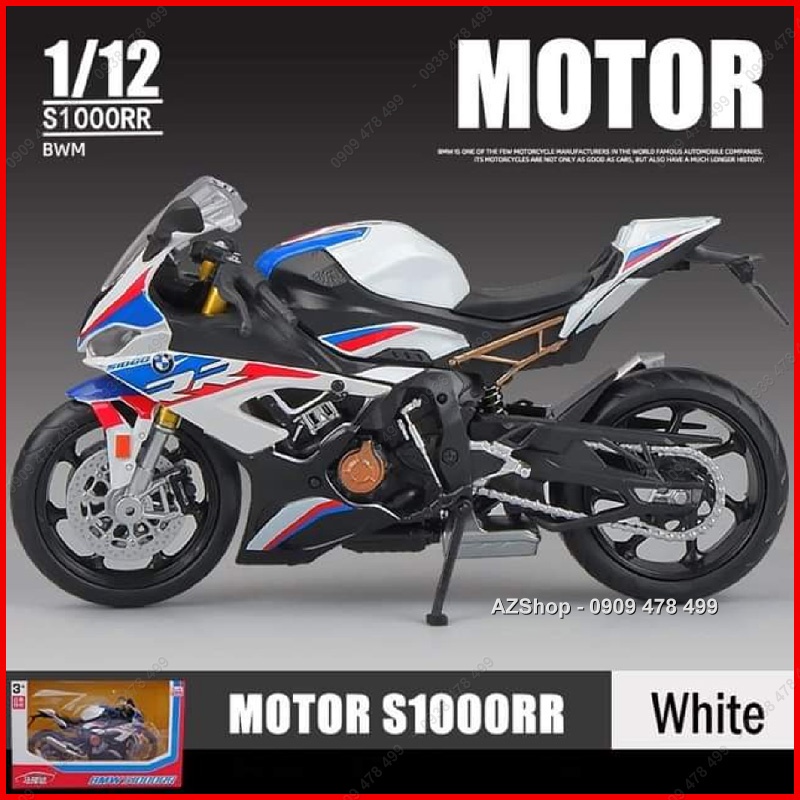 Xe Mô Hình Siêu Moto BMW S1000RR - Tỉ Lệ 1:12