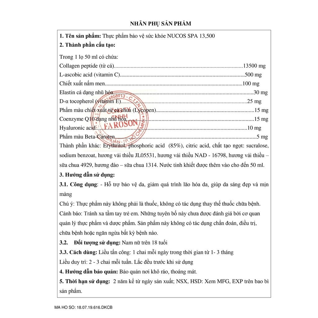 Nước uống collagen Nucos spa 13500mg xóa nhăn, chống lão hóa (50ml x 10 chai)  - Hachi Hachi Japan Shop