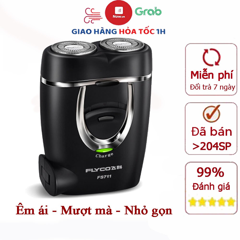 Máy cạo râu 2 lưỡi Flyco FS 711 nhỏ gọn, tiện nơi có thể mang đi mọi lúc mọi nơi