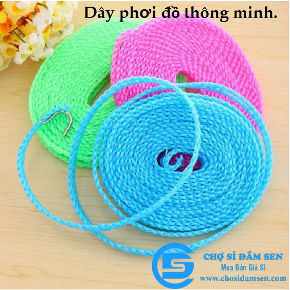 Dây phơi đồ thông minh dài 5m có lỗ chống trượt, tiết kiệm không gian G238-dayphoido. Giao màu ngẫu nhiên